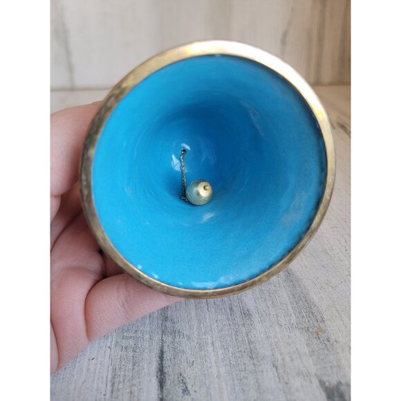 Unique Mosaic bell ornament Xmas vintage red‎ blue - Picture 6 of 7